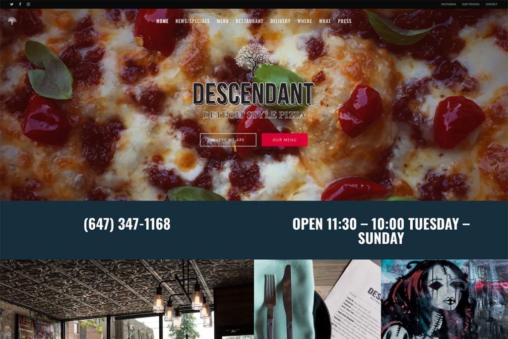 Pizza estilo Detroit descendiente