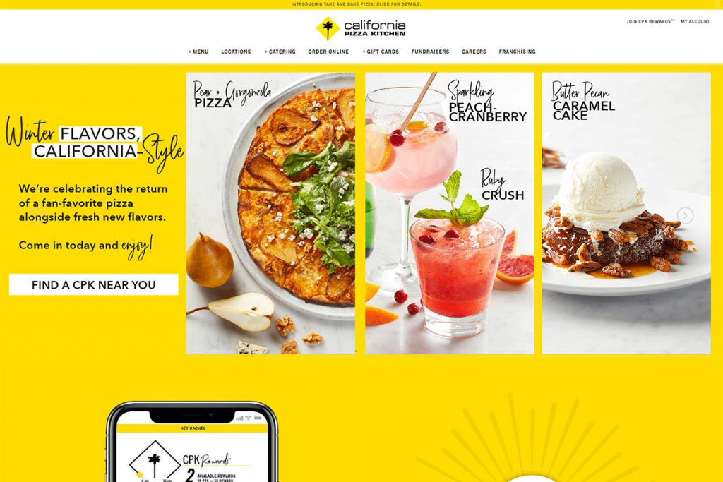 Cocina de pizza de California