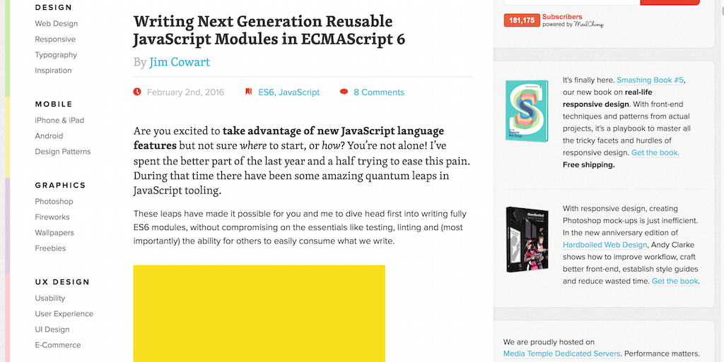 在 ECMAScript 6 中编写下一代可重用 JavaScript 模块 – Smashing Magazine