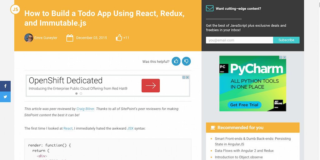 如何使用 React Redux 和 Immutable.js 构建 Todo 应用程序