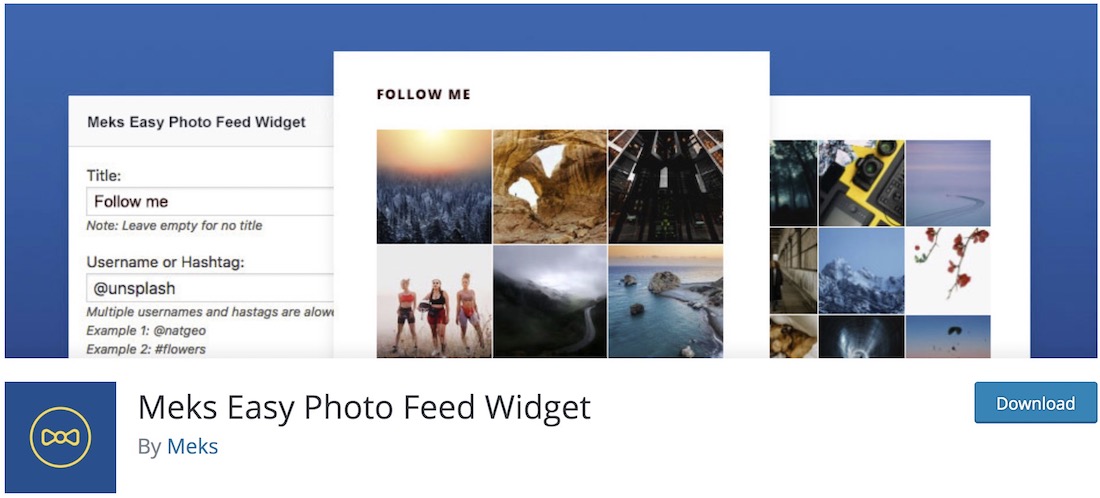meks łatwy widżet na instagram darmowa wtyczka wordpress