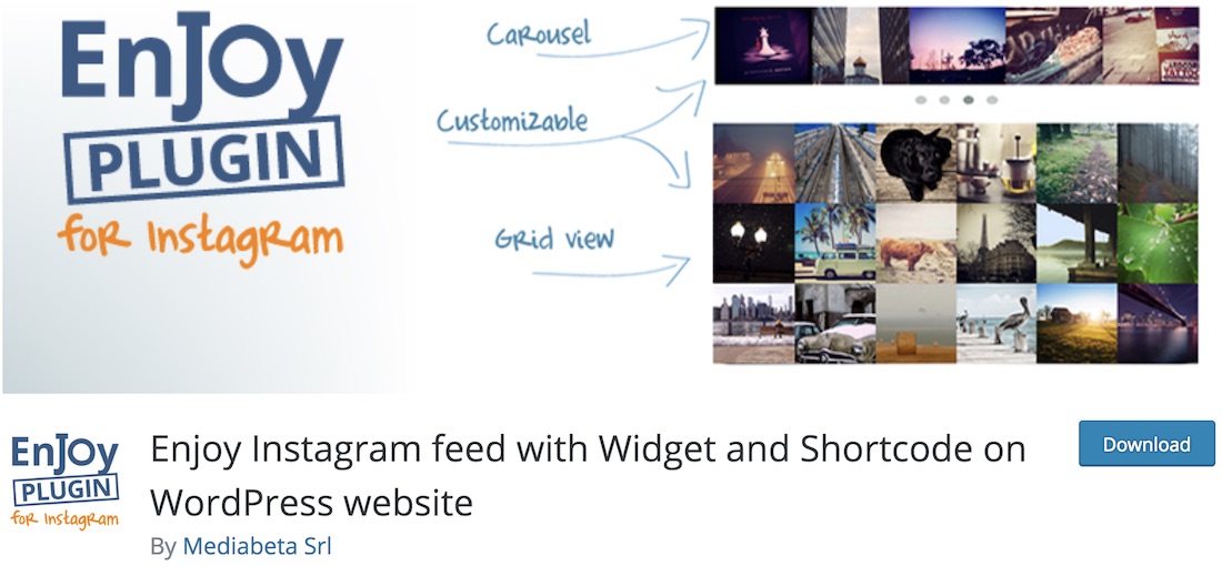 ciesz się darmową wtyczką Instagram