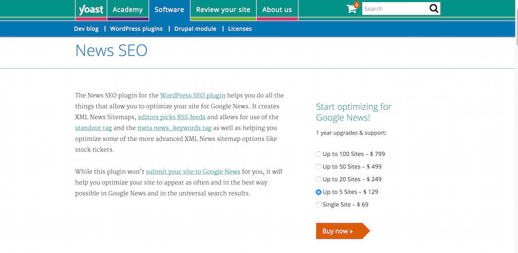 SEO de noticias para WordPress Google Yoast