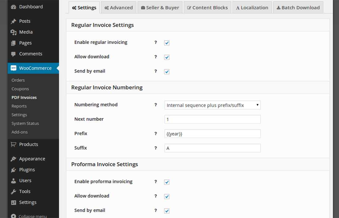 Faktur PDF WooCommerce
