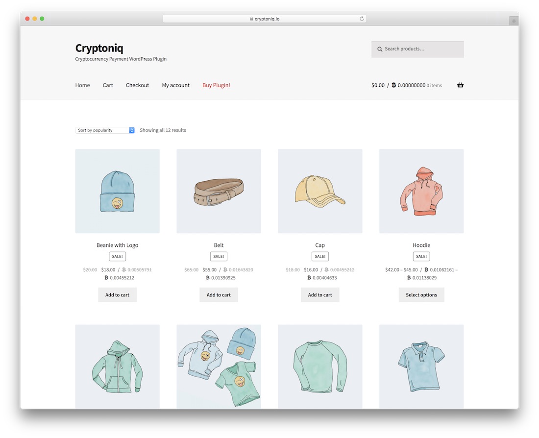 Cryptoniq Cryptocurrency Payment Plugin für WordPress