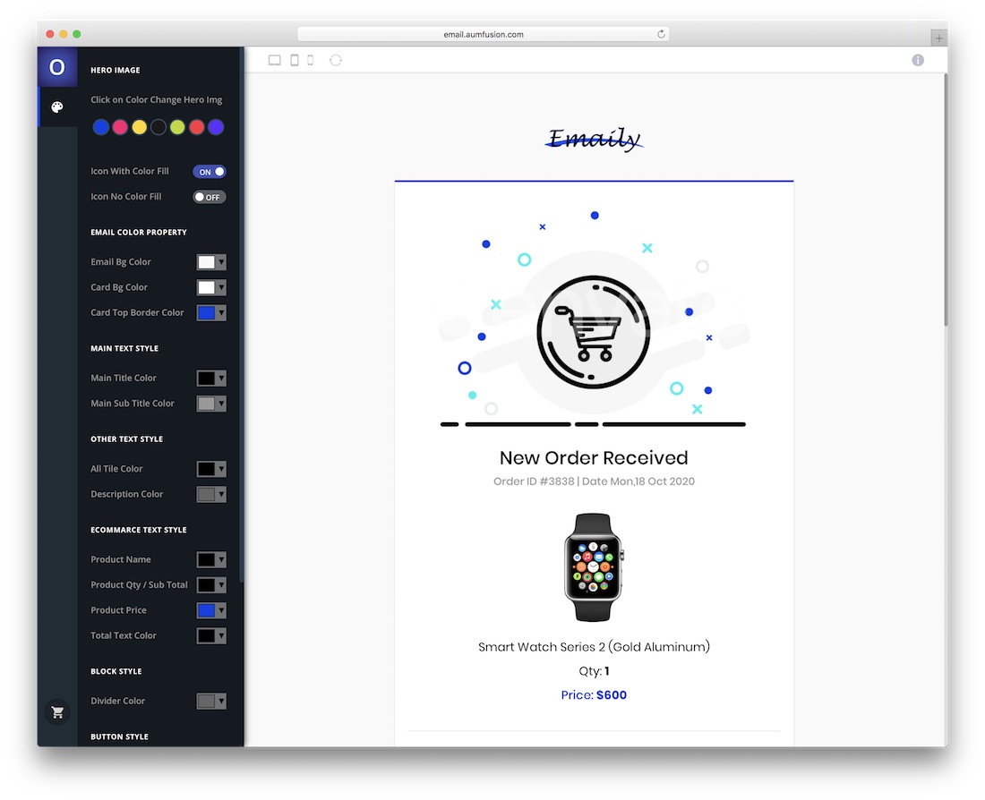 emaily woocommerce Responsive E-Mail-Vorlage