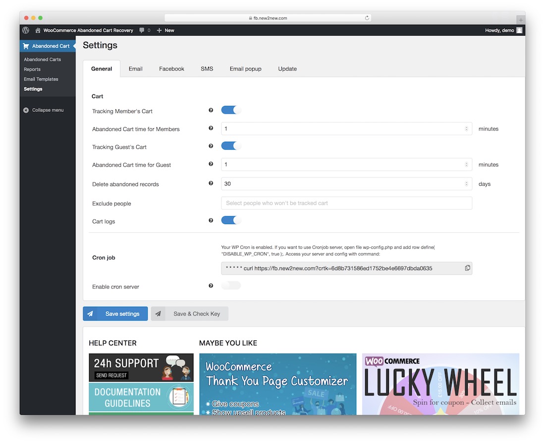 Woocommerce aufgegebene Warenkorbwiederherstellung Woocommerce-Erweiterung