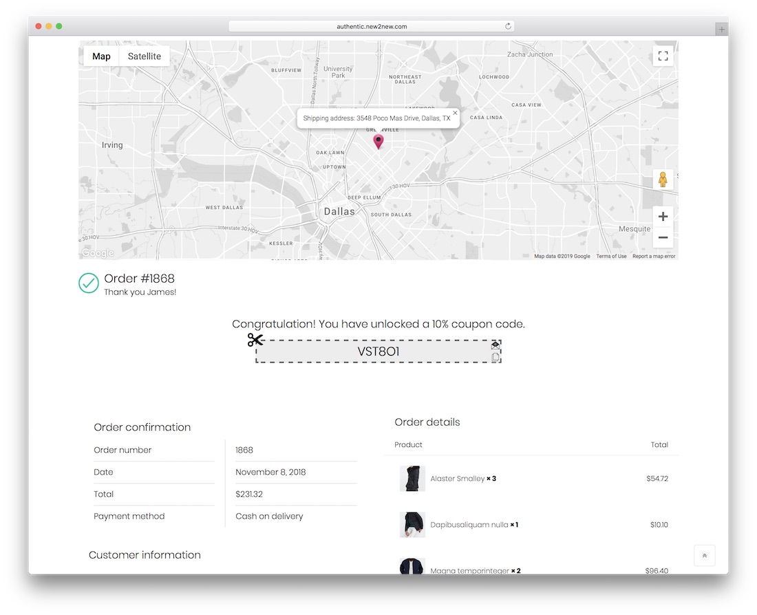 complemento de personalizador de página de agradecimiento de woocommerce
