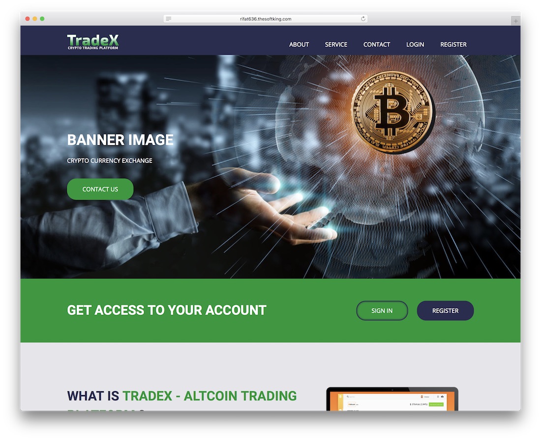 ปลั๊กอิน wordpress สกุลเงินดิจิตอลของ tradex