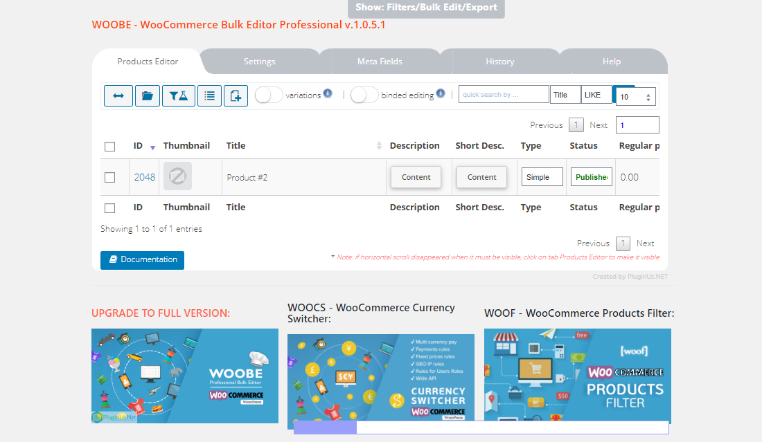 Complementos del editor de WordPress de una página