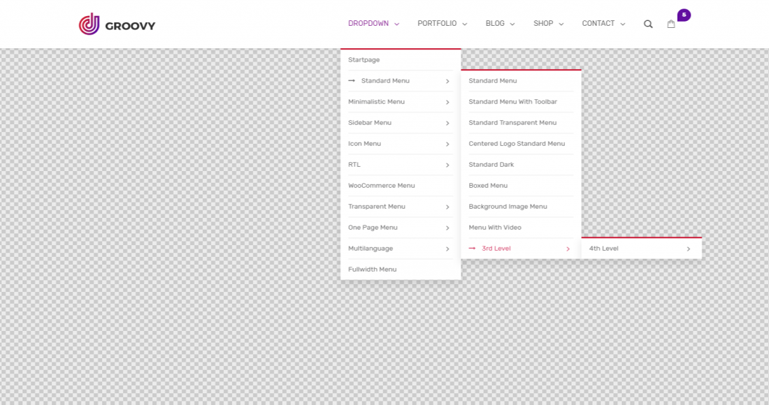 Complemento de menú desplegable de WordPress minimalista