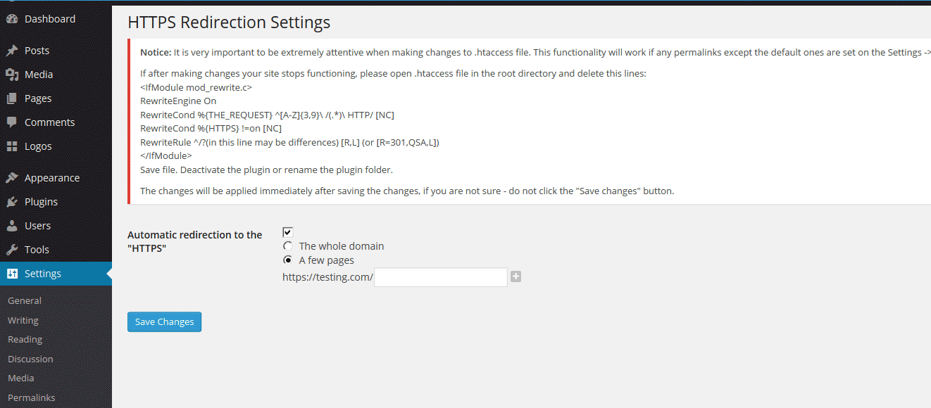 Plugin funcțional WordPress SSL