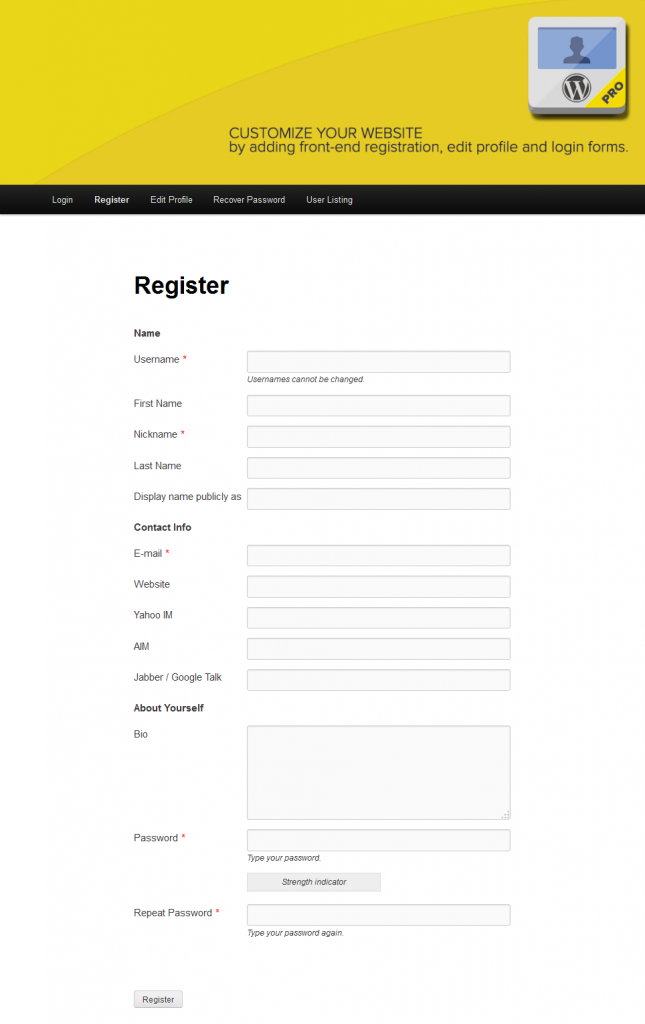 Demonstratie Profile Builder