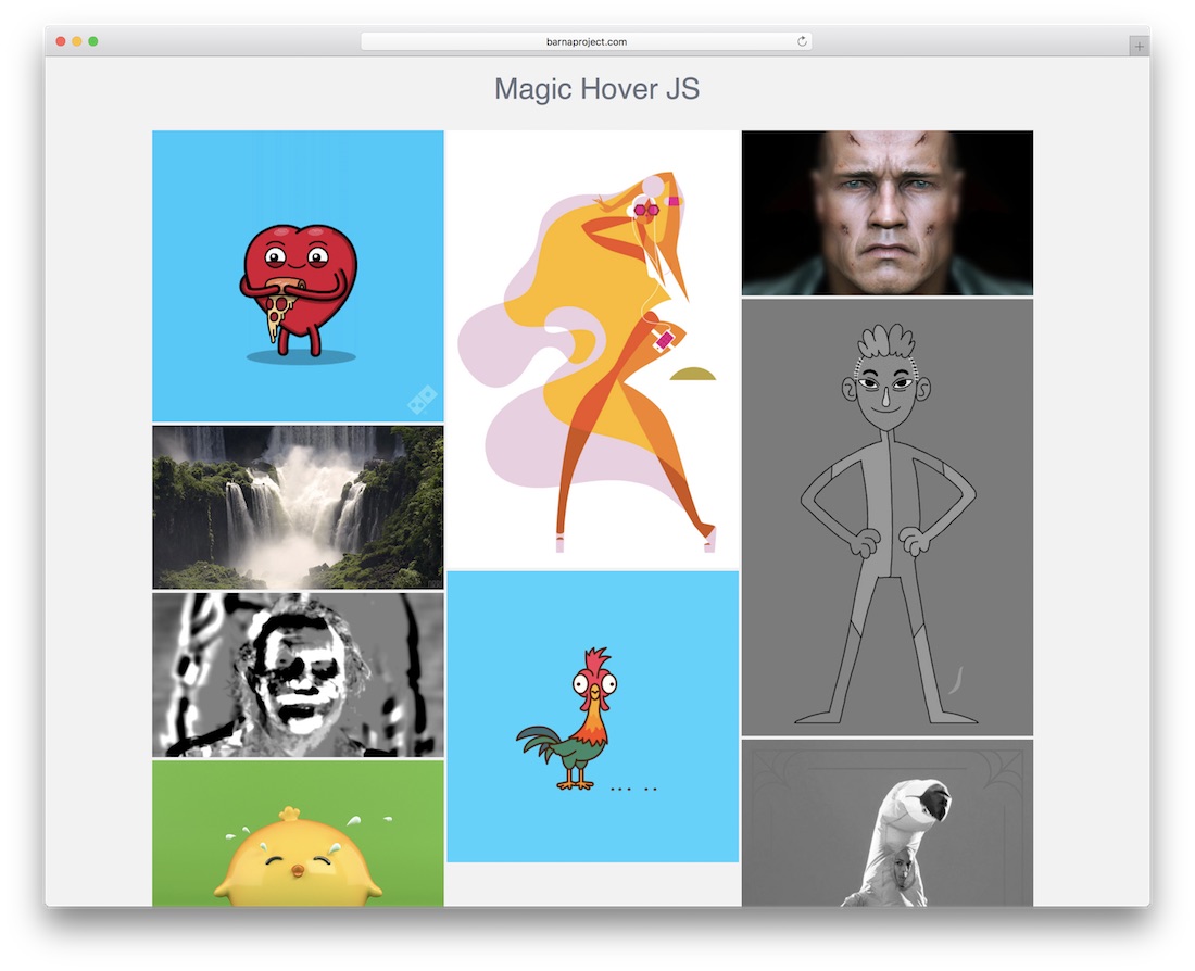 magia hover js