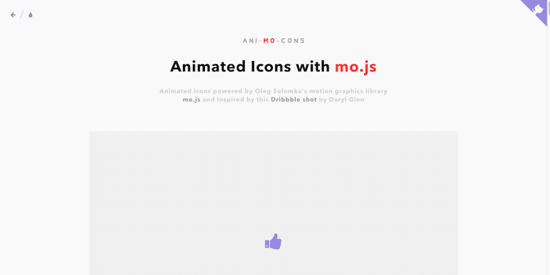 Animaciones de iconos con tecnología mo