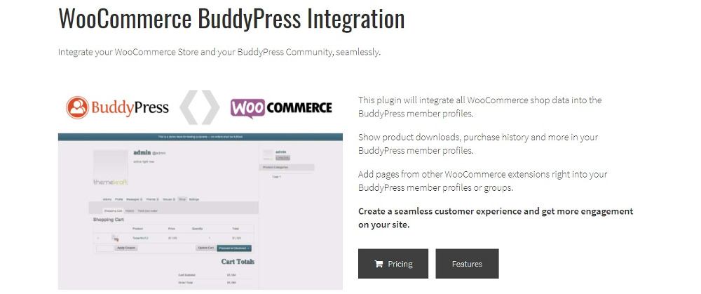 WooCommerce BuddyPress 集成