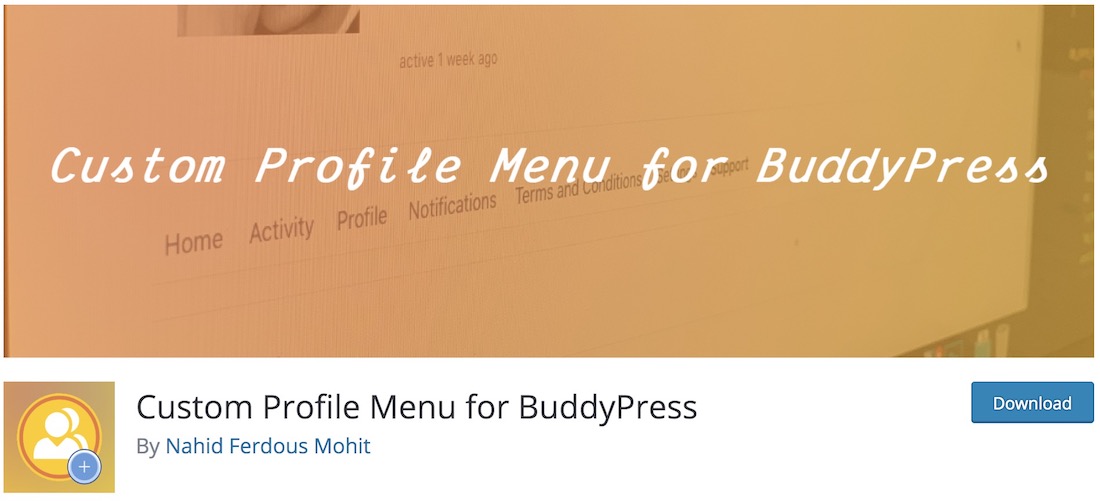 自定义配置文件菜单buddypress插件