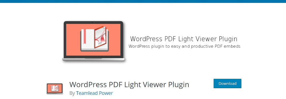 Visualizzatore PDF Light WordPress
