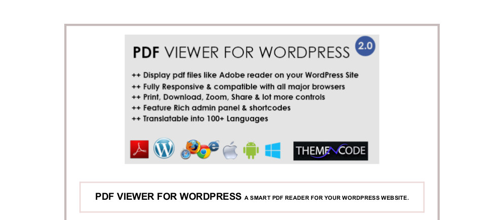 Visualizzatore PDF per WordPress