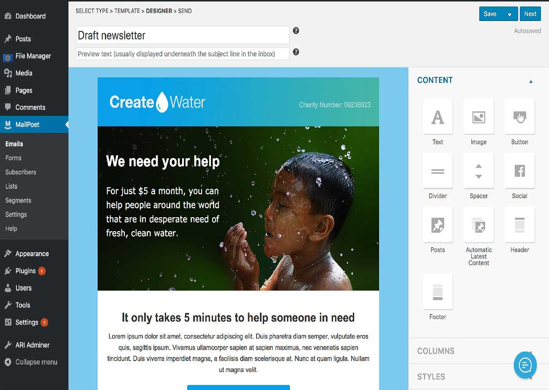 Organize WordPress E-posta Abonelik Eklentileri