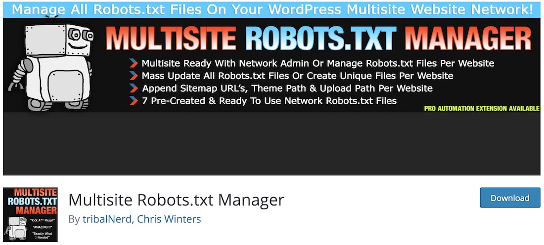 multisite robots txt manager plugin wordpress gratis