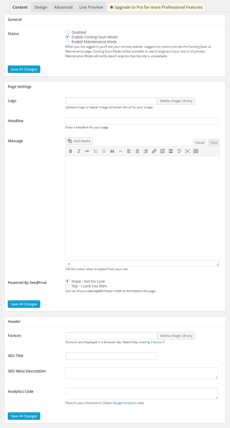 Comingsoonpage＆MaintenanceMode