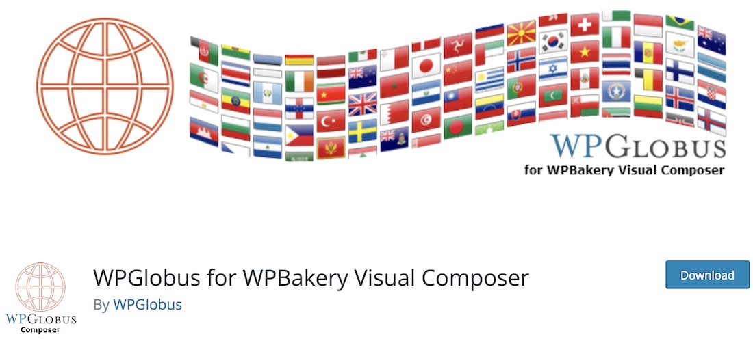 extensão wpglobus wpbakery
