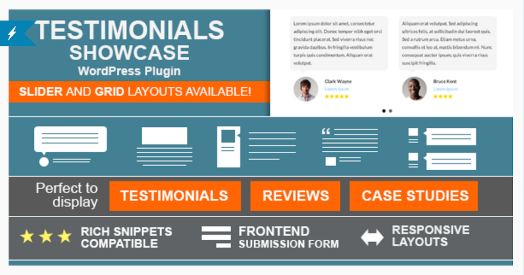 Testemunhos Showcase WordPress Plugin WordPress