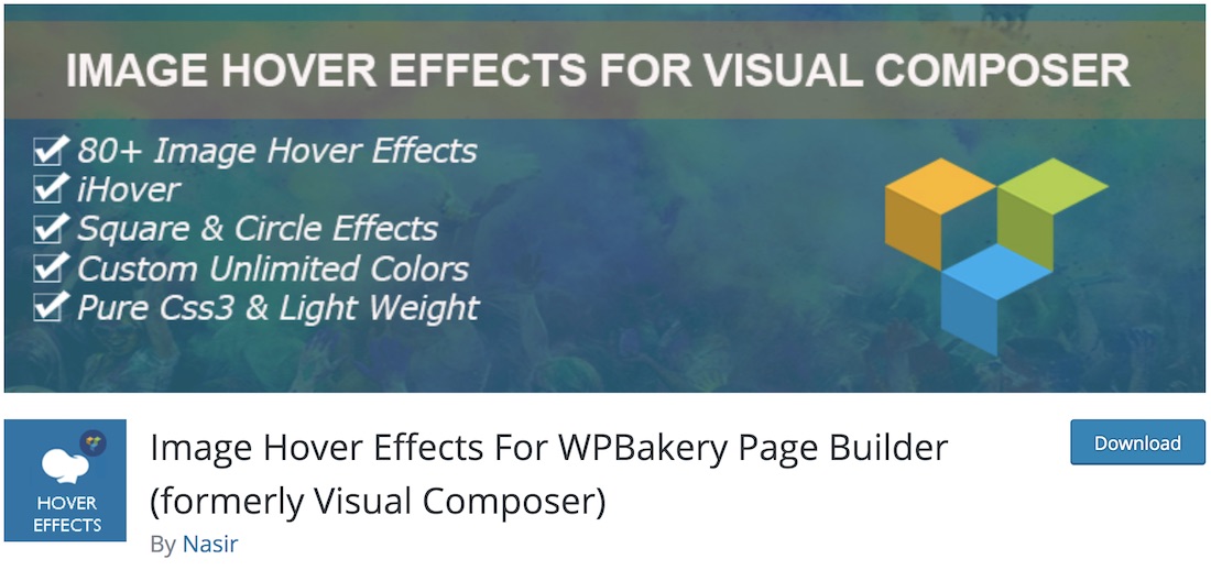 efeito de foco de imagem extensão wpbakery