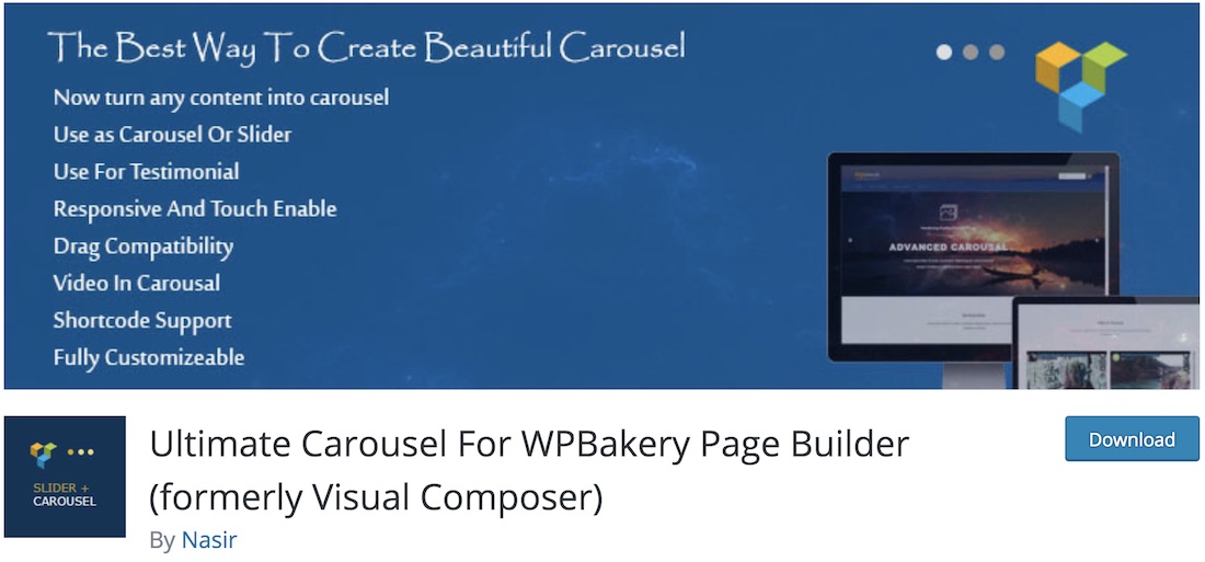 extensão de wpbakery de carrossel final