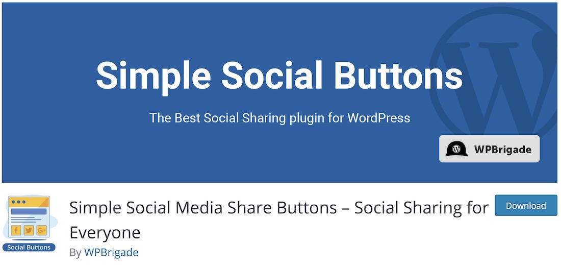 semplici pulsanti social plugin wordpress