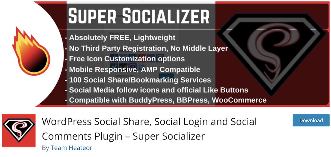 plug-in di condivisione social per wordpress super socializzatore