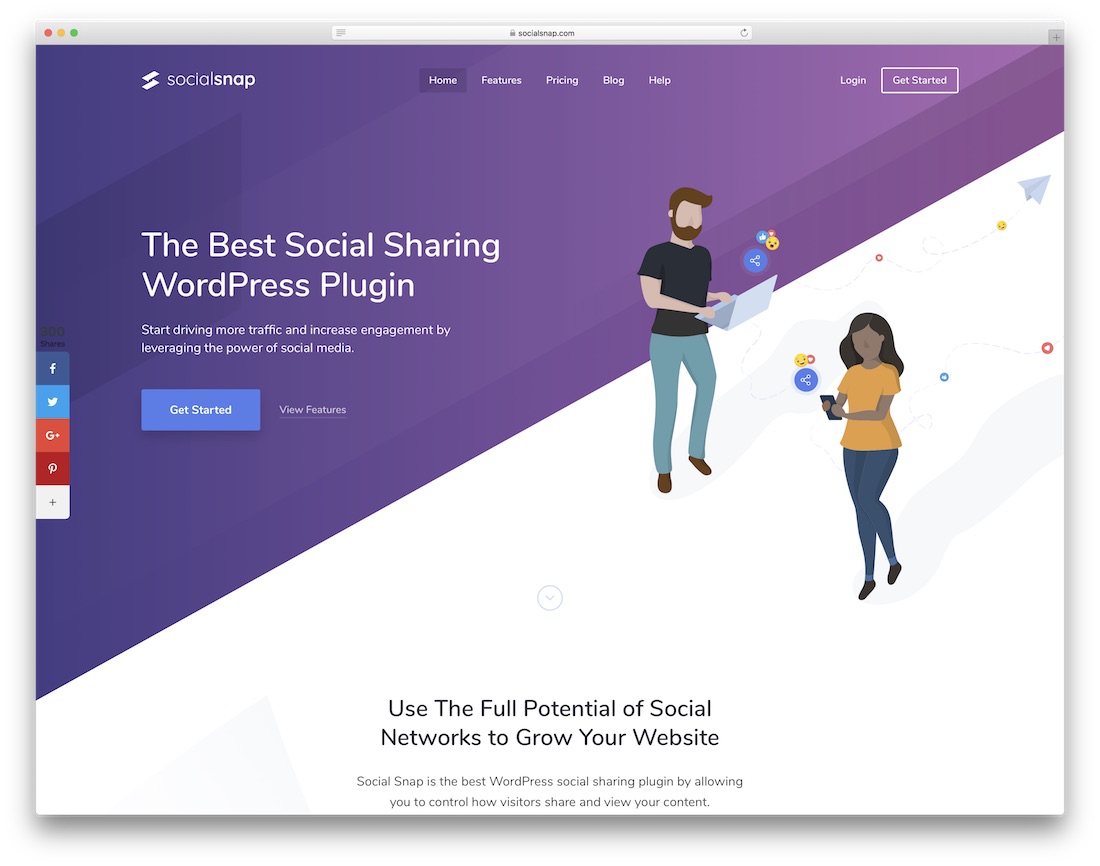 plug-in di condivisione social di social snap
