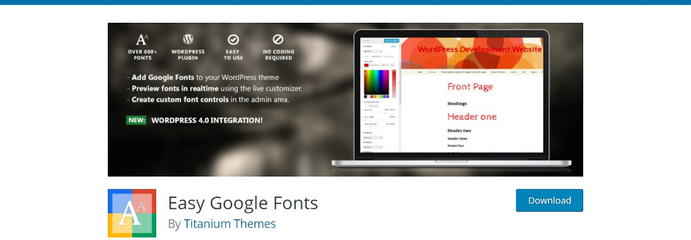 Plugins de polices WordPress : polices Google faciles