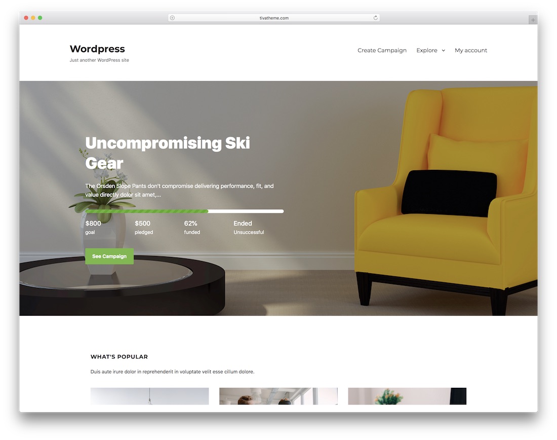 sistema di crowdfunding tiva wordpress
