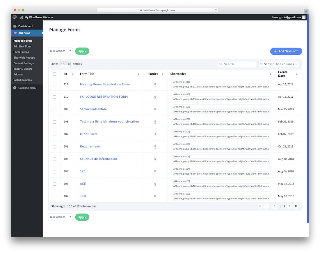 erweiterte Mailchimp-Integration mit arforms