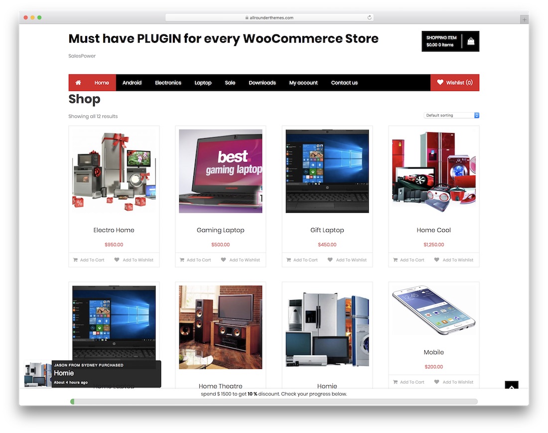 Salespower WordPress-Benachrichtigungs-Plugin