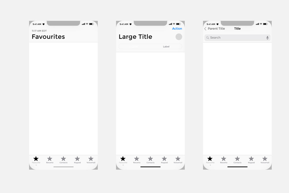 mockup garis besar iphone