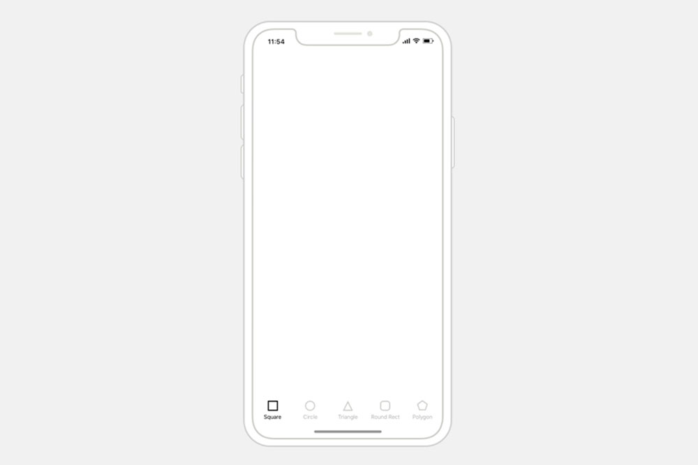 mockup garis besar iphone