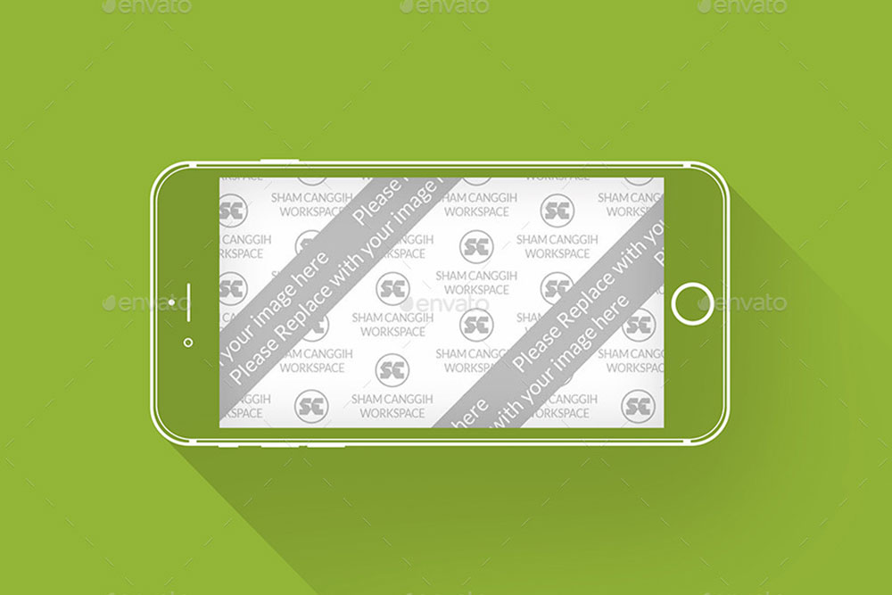 mockup garis besar iphone