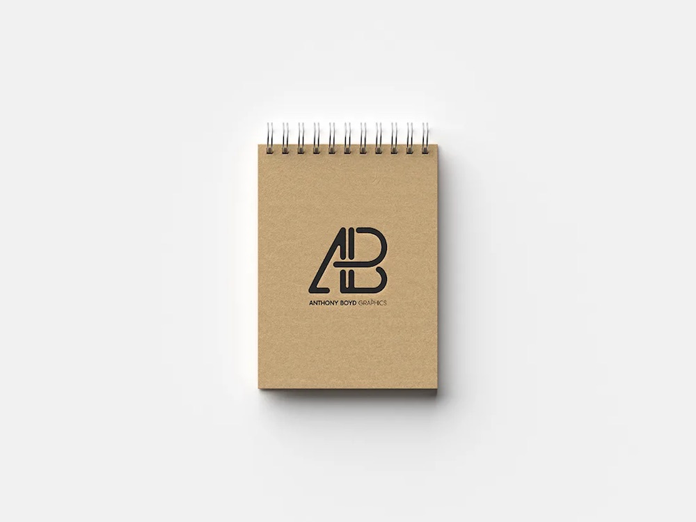 mockup di taccuino moderno