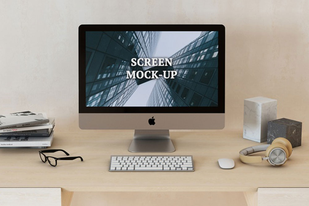 maquette imac psd gratuit