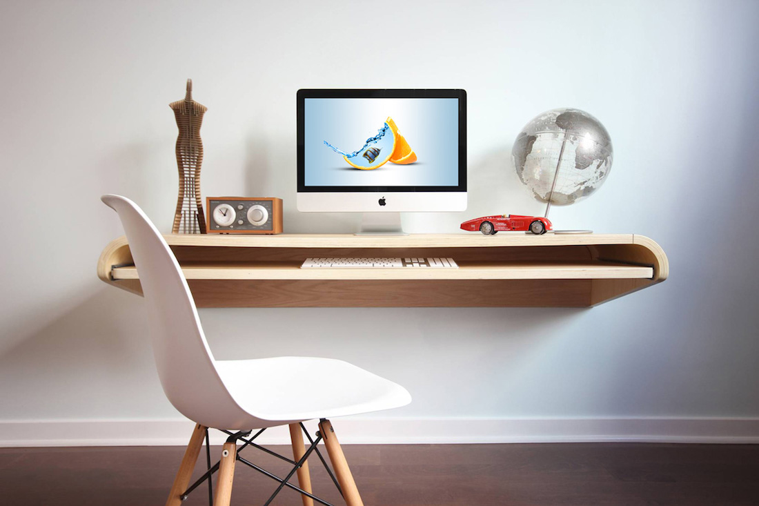 maquette imac flottante moderne gratuite
