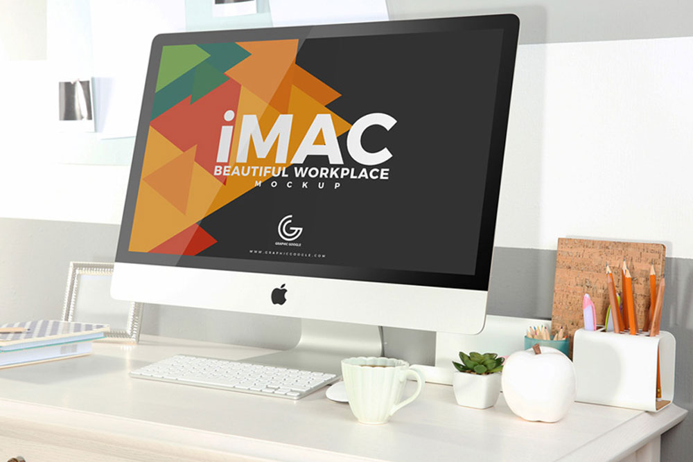 maquette psd imac gratuite