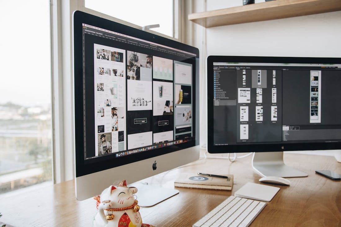 maquette de configuration imac double moniteur gratuite