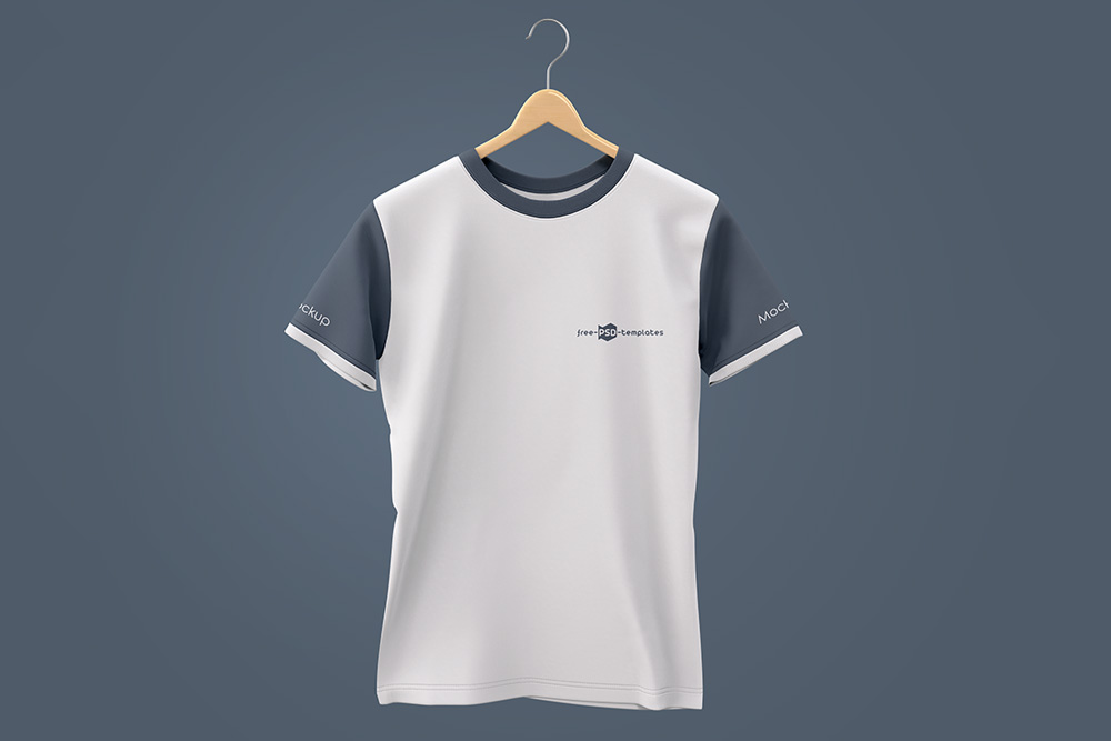 Maquette PSD de t-shirt à col rond