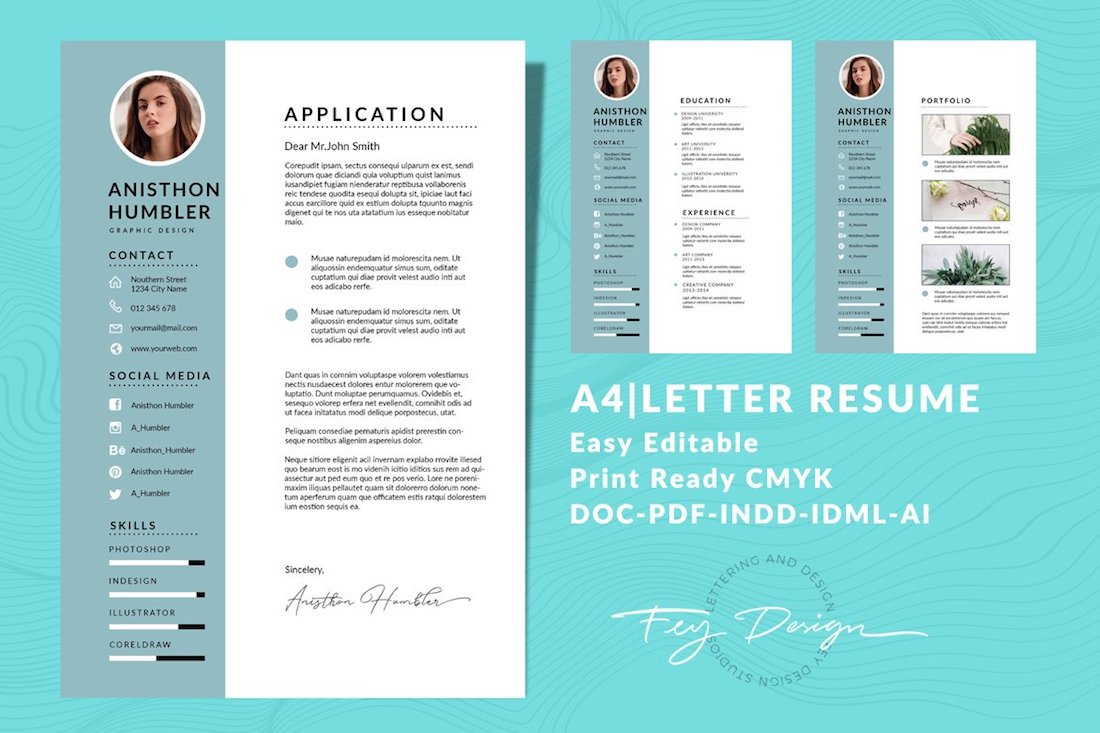 modèles de cv lettre a4