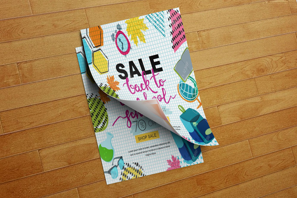 mockup psd selebaran manusia hidup gratis