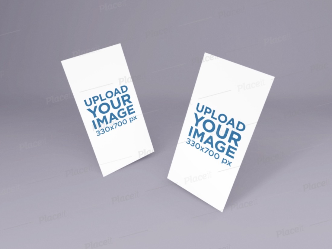 mockup dua selebaran dl mengambang