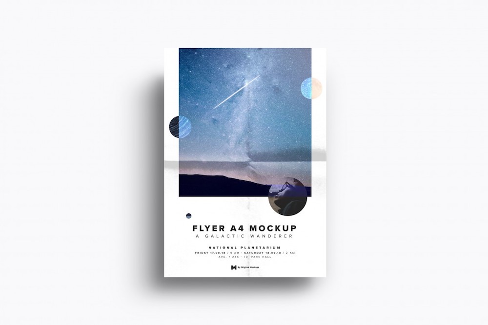 mockup selebaran a4 dan a5